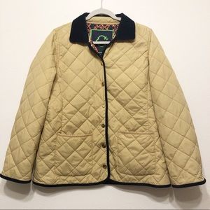 C. Wonder Quilted Jacket in Tan and Black